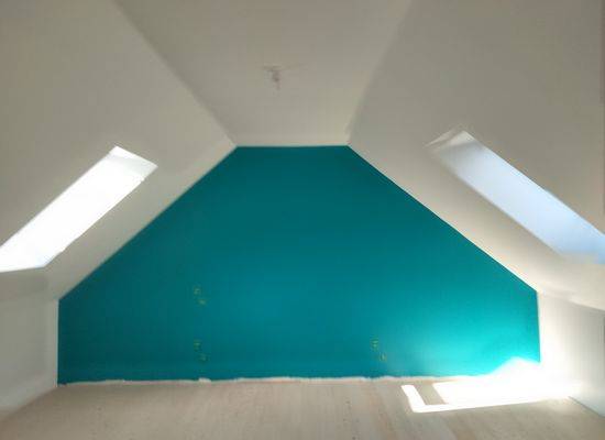 Mur bleu turquoise